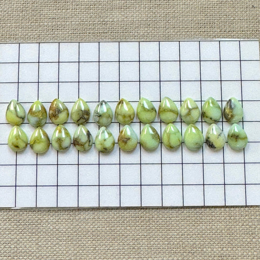 Palomino 6x8mm Pear Calibrated Cabochon Set -- 22 pcs