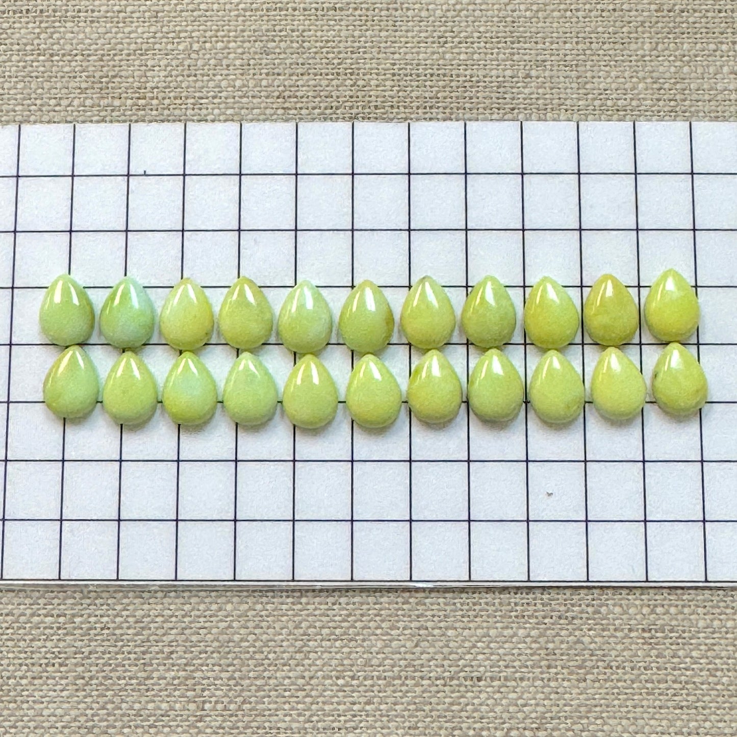 Palomino 6x8mm Pear Calibrated Cabochon Set -- 22 pcs