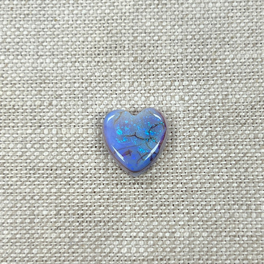 Sterling Opal 12mm Heart Cabochon