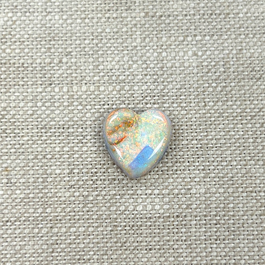 Sterling Opal 12mm Heart Cabochon