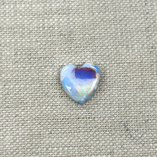 Sterling Opal 12mm Heart Cabochon