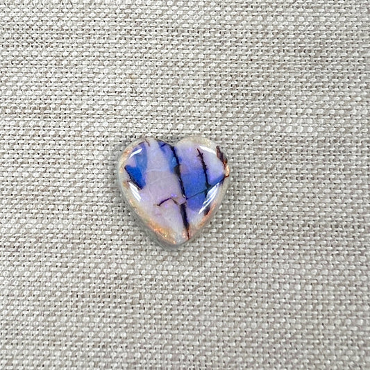 Sterling Opal 16mm Heart Cabochon