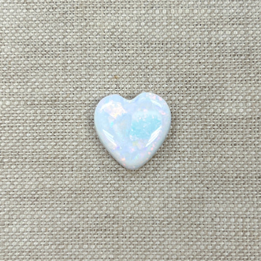 Sterling Opal 16mm Heart Cabochon