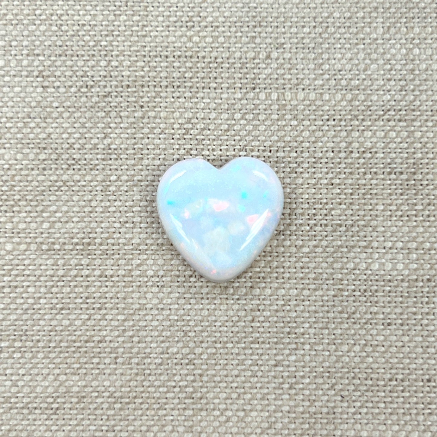 Sterling Opal 16mm Heart Cabochon