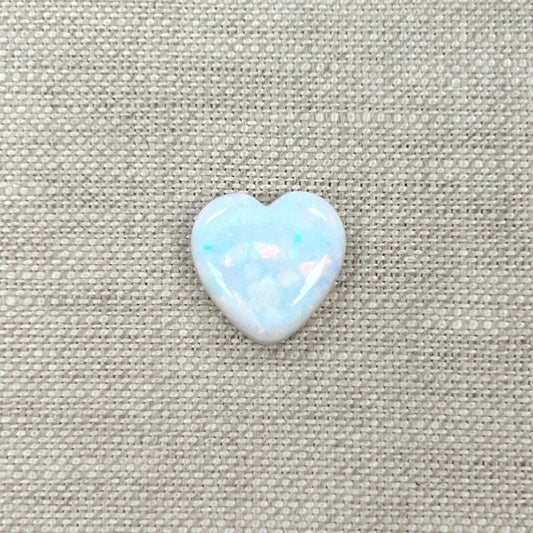 Sterling Opal 16mm Heart Cabochon