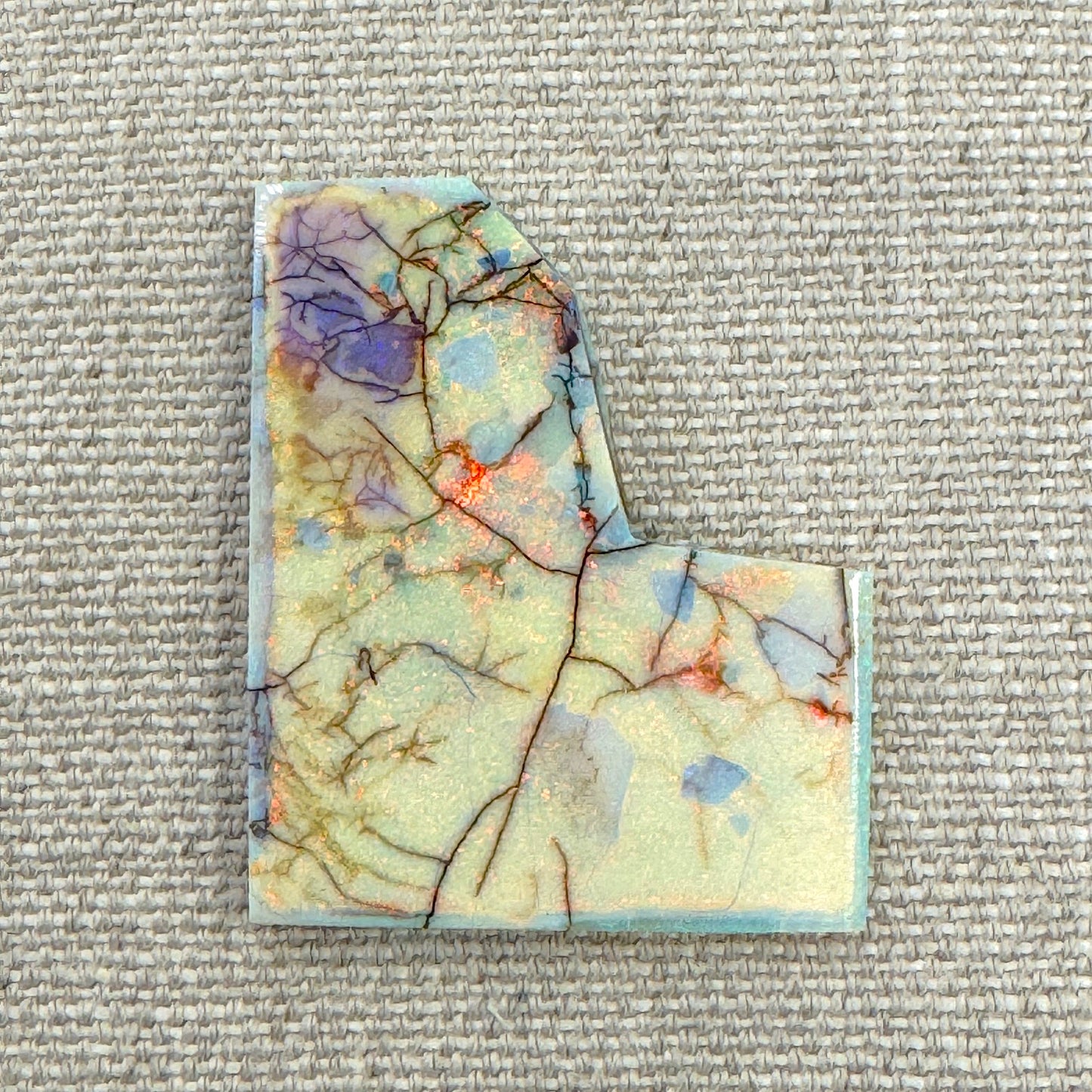 Sterling Opal Unbacked Rough Slab - 8.2 gr