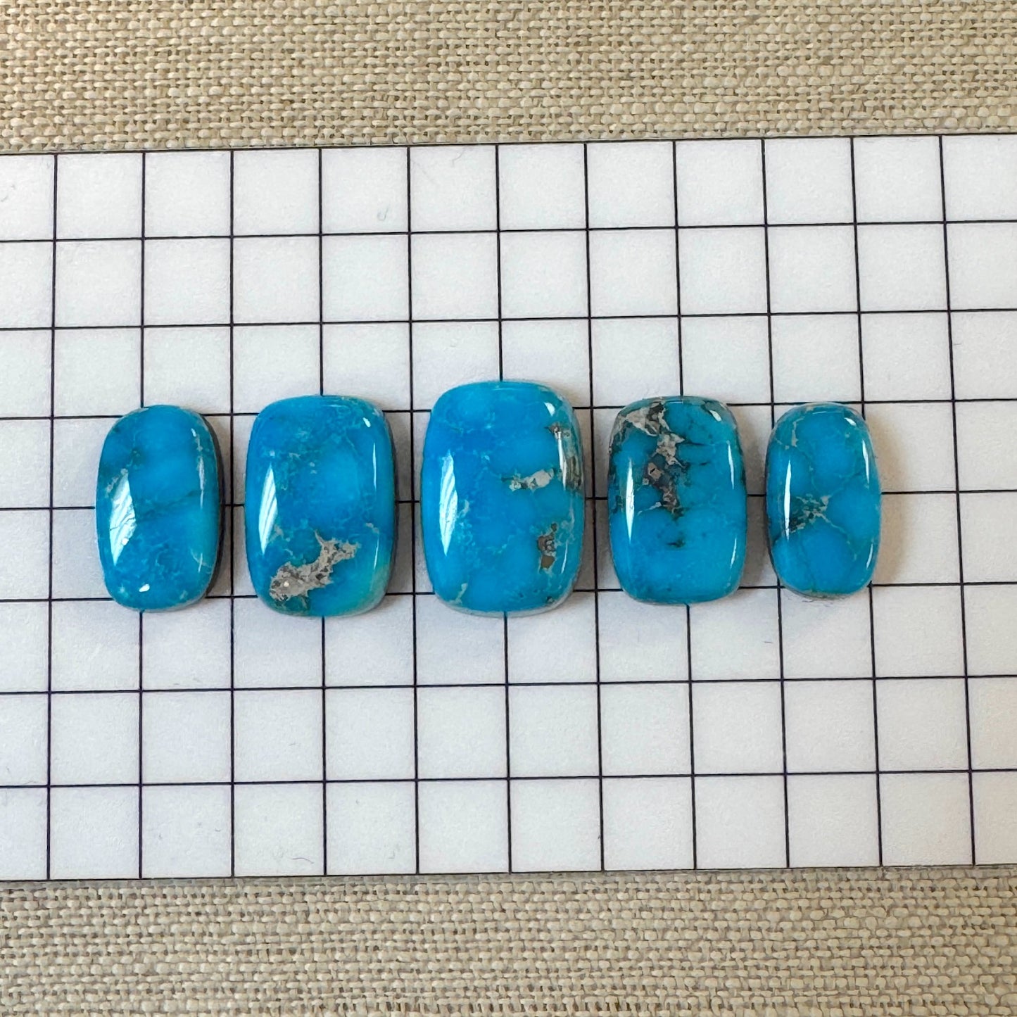 Kingman Ithaca Turquoise Cabochon Set