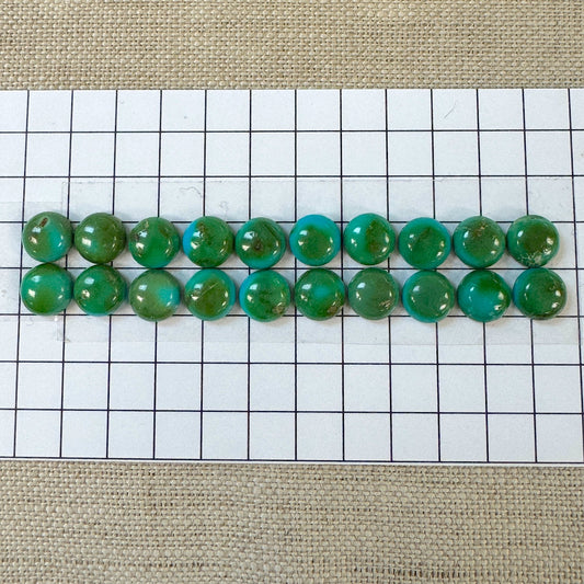Sonoran Mountain Calibrated 7mm Round Cabochon Set -- 20 pc