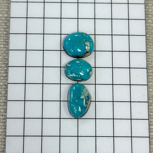 White Water Turquoise Cabochon Set