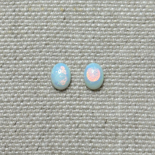 Sterling Opal 6x8mm Oval Cabochon Set