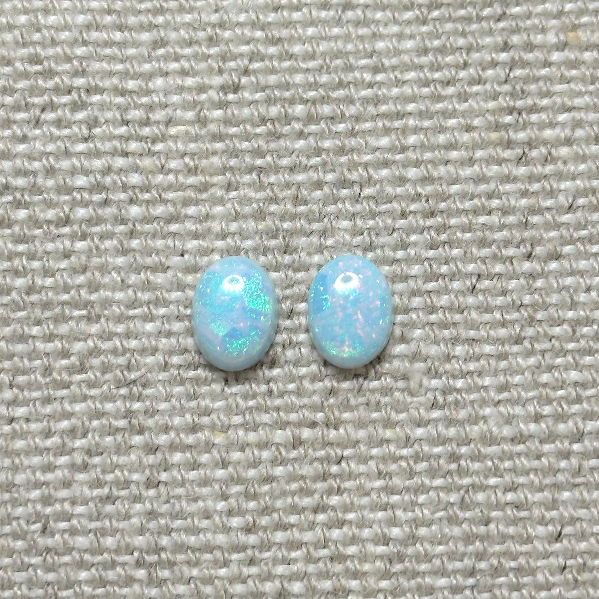 Sterling Opal 6x8mm Oval Cabochon Set