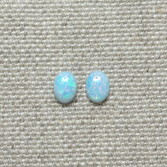Sterling Opal 6x8mm Oval Cabochon Set