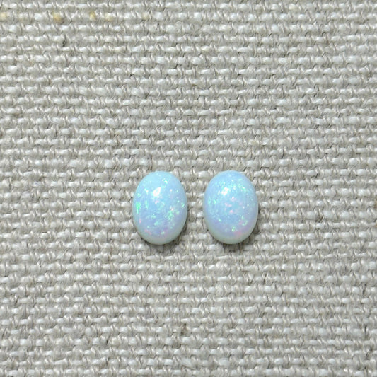 Sterling Opal 6x8mm Oval Cabochon Set