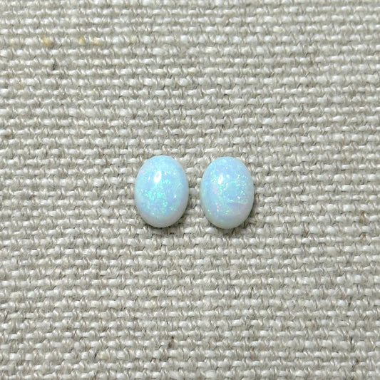 Sterling Opal 6x8mm Oval Cabochon Set