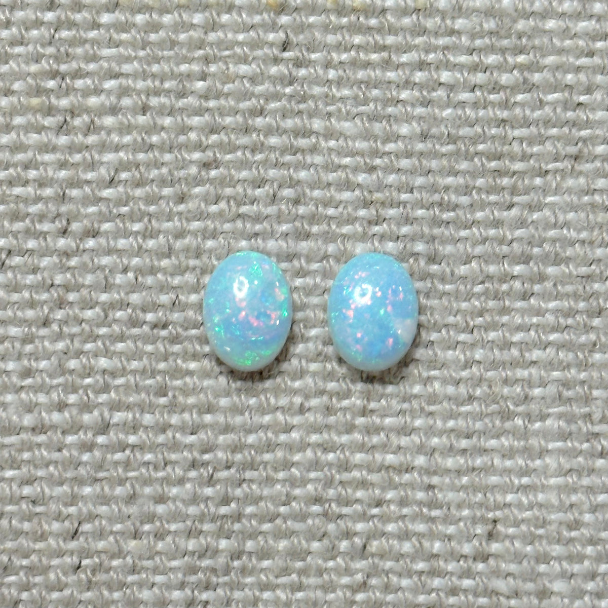 Sterling Opal 6x8mm Oval Cabochon Set