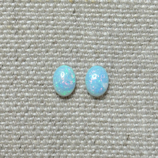 Sterling Opal 6x8mm Oval Cabochon Set