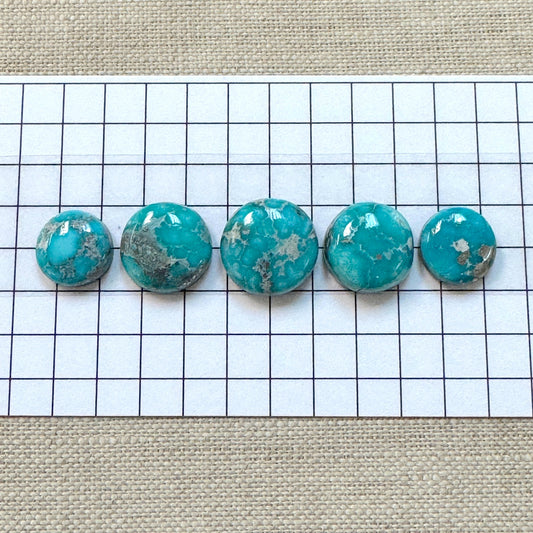 White Water Turquoise Cabochon Set