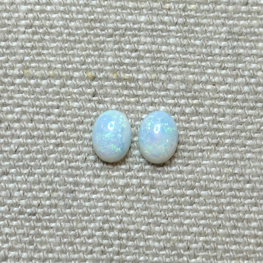 Sterling Opal 6x8mm Oval Cabochon Set