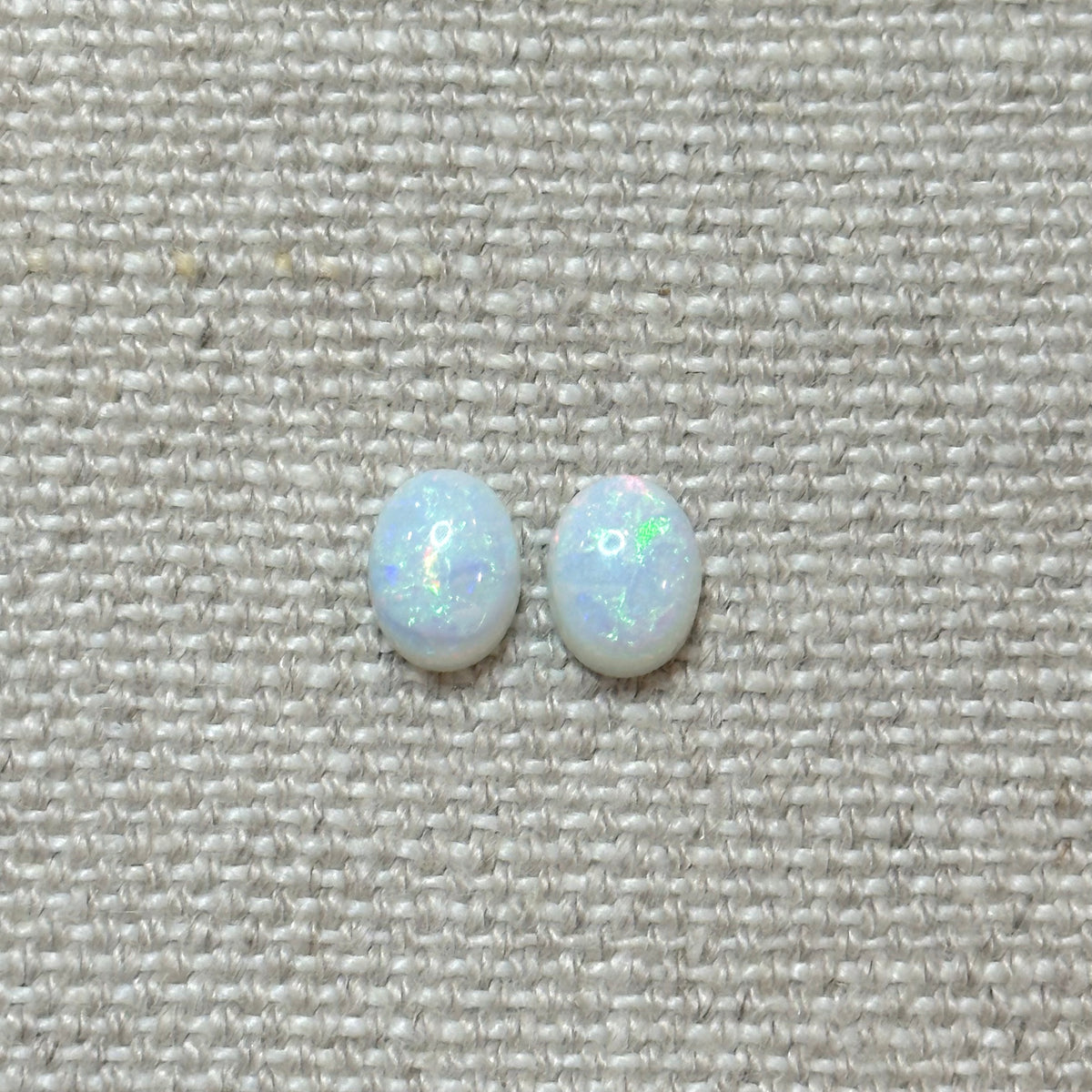 Sterling Opal 6x8mm Oval Cabochon Set