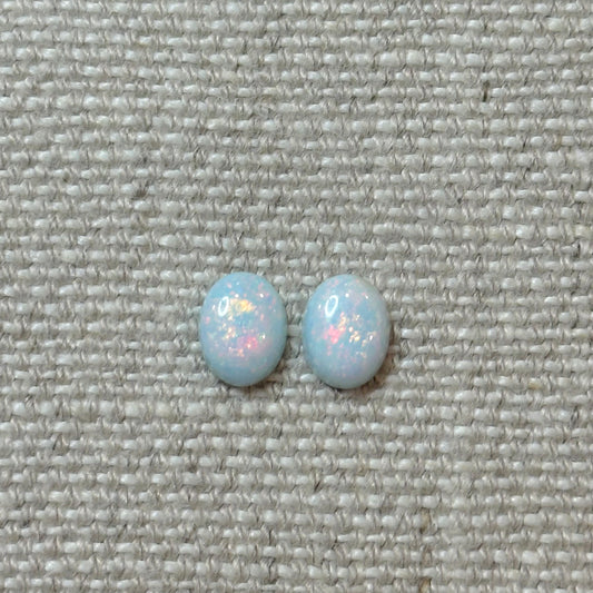 Sterling Opal 6x8mm Oval Cabochon Set