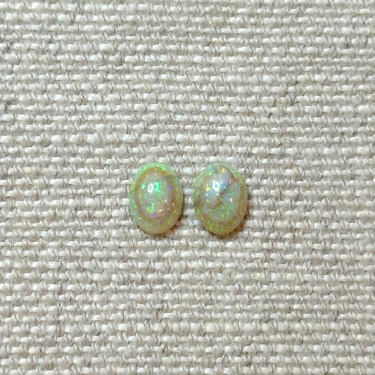 Sterling Opal 6x8mm Oval Cabochon Set
