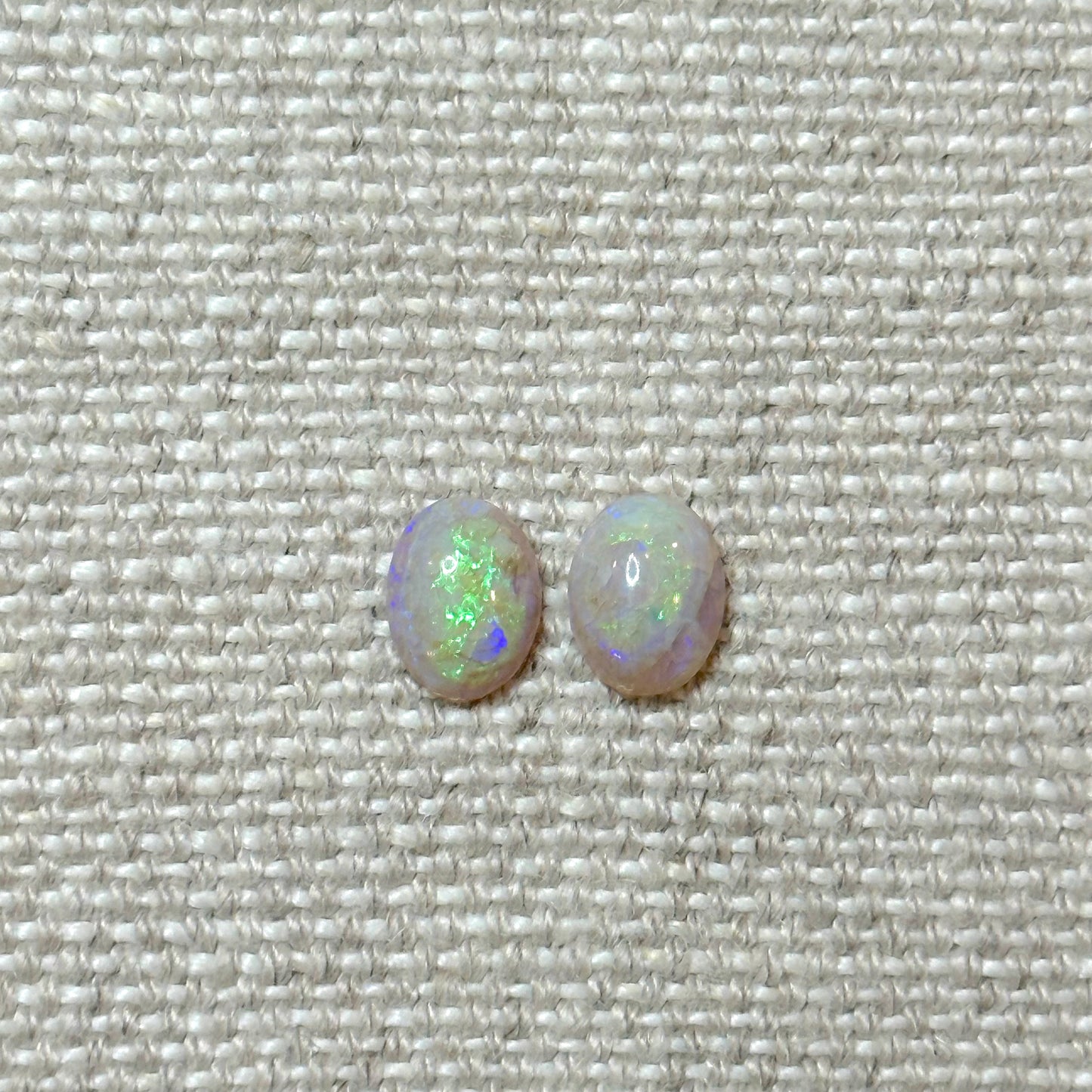 Sterling Opal 6x8mm Oval Cabochon Set