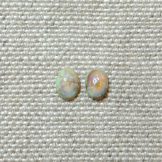 Sterling Opal 6x8mm Oval Cabochon Set