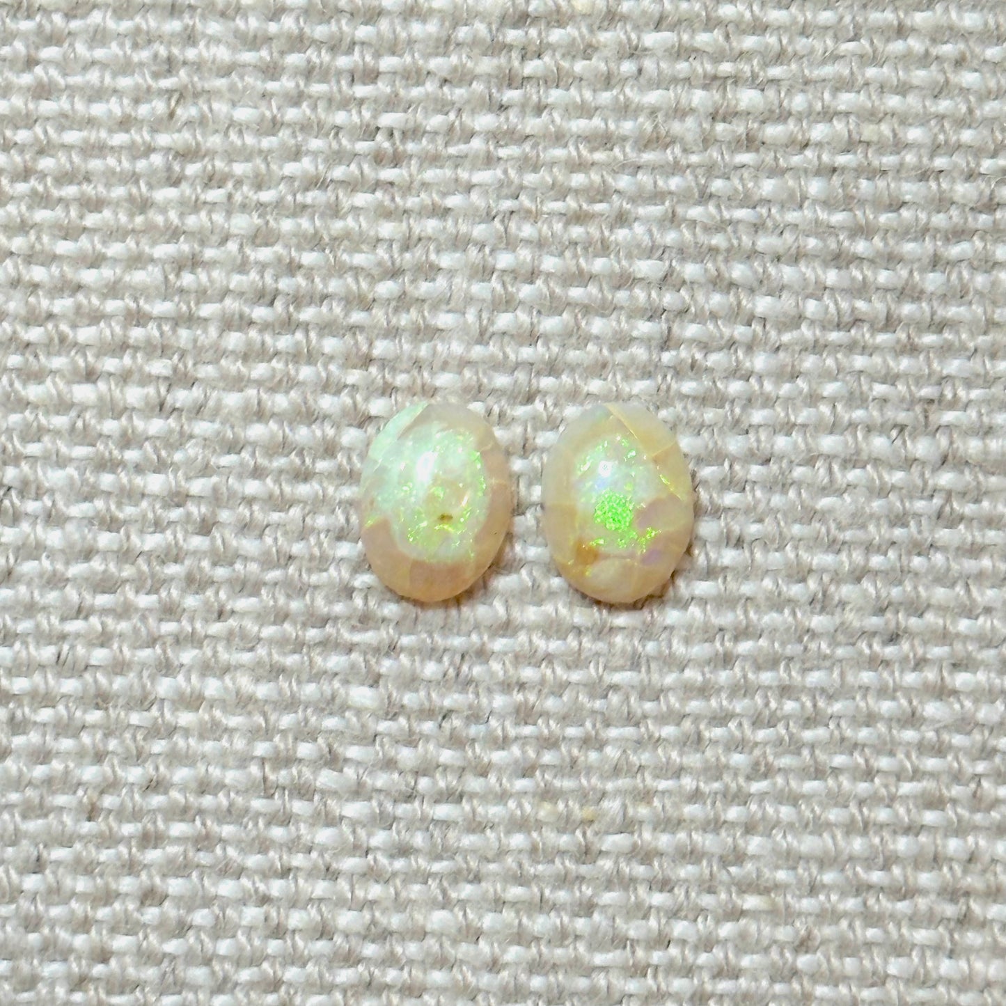Sterling Opal 6x8mm Oval Cabochon Set