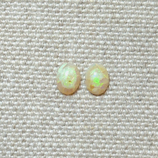 Sterling Opal 6x8mm Oval Cabochon Set