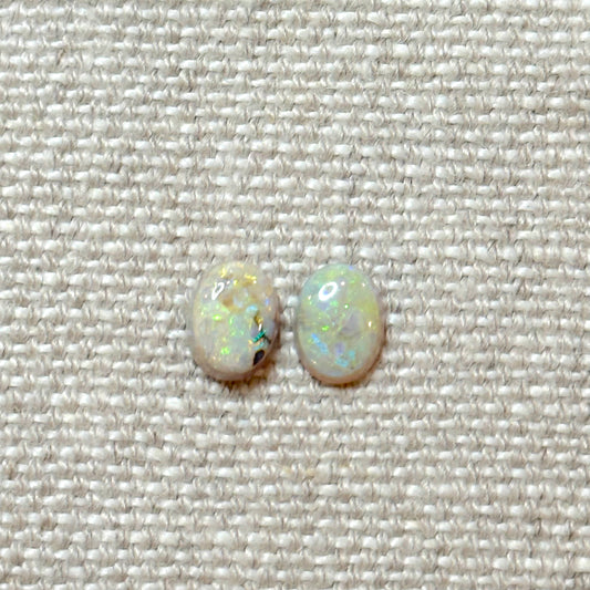 Sterling Opal 6x8mm Oval Cabochon Set