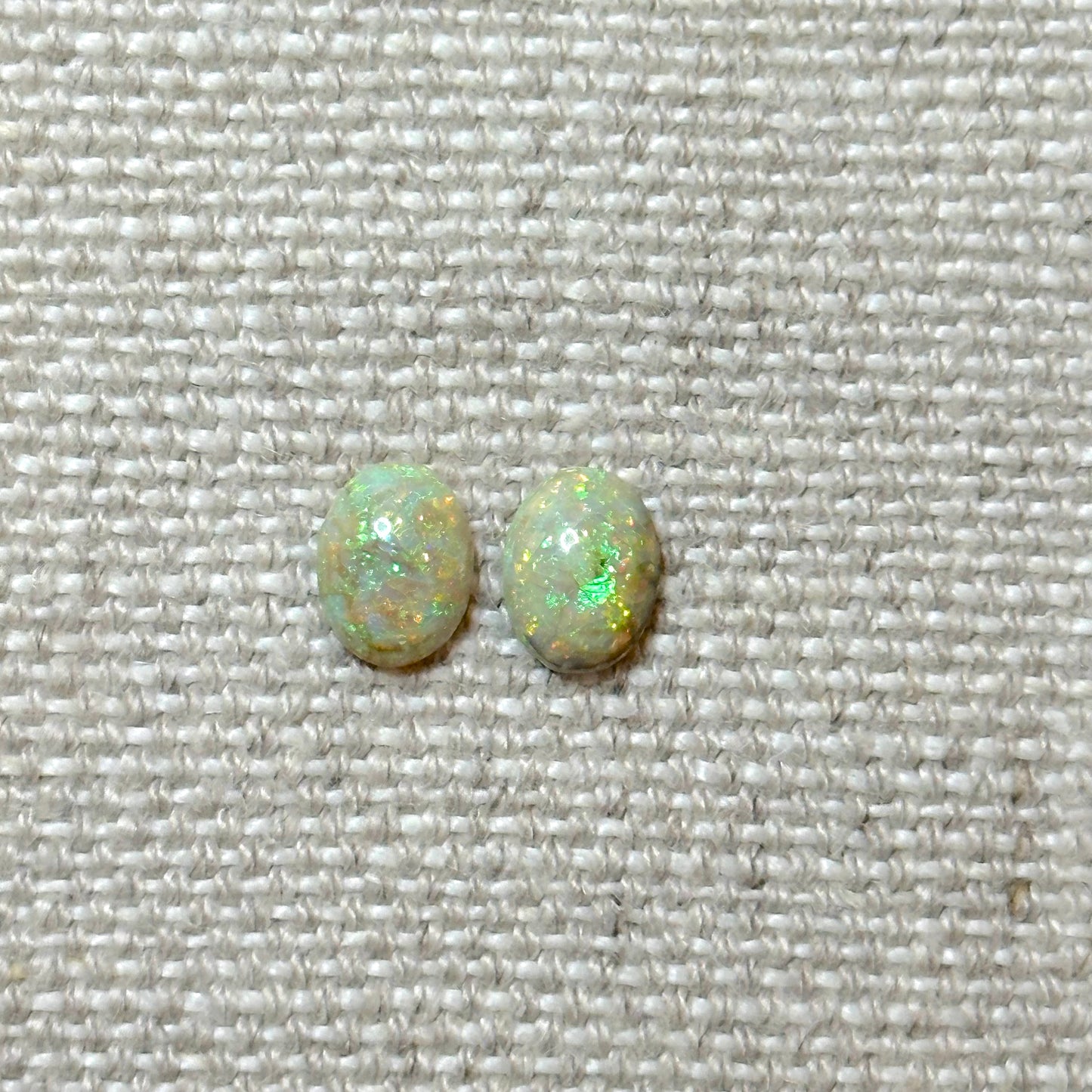 Sterling Opal 6x8mm Oval Cabochon Set