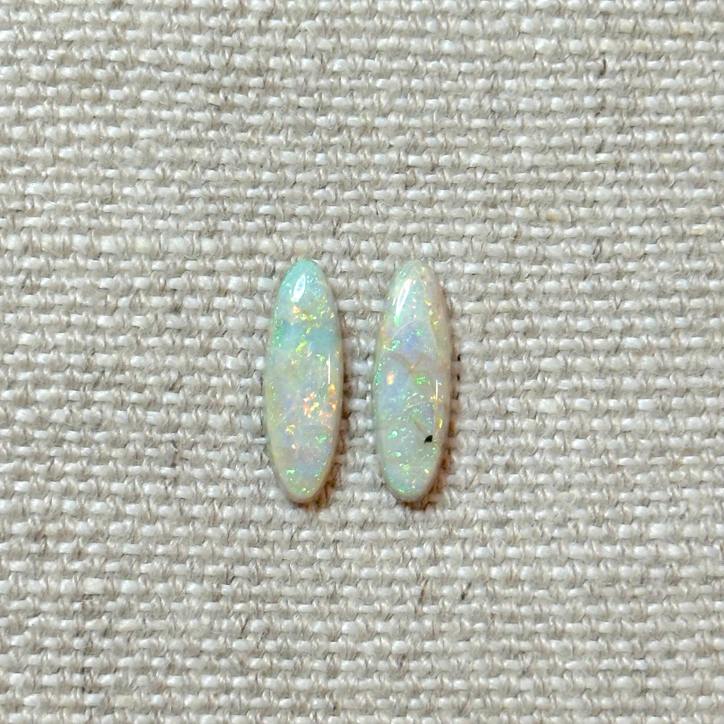 Sterling Opal 5x15mm Oval Cabochon Set