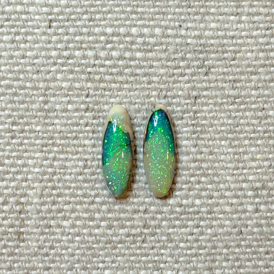 Sterling Opal 5x15mm Oval Cabochon Set