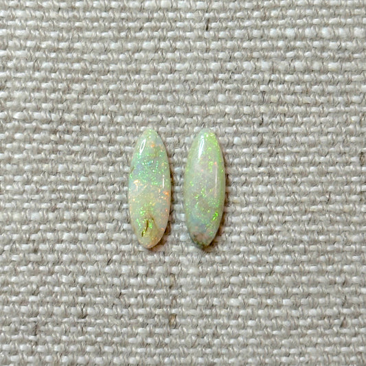 Sterling Opal 5x15mm Oval Cabochon Set