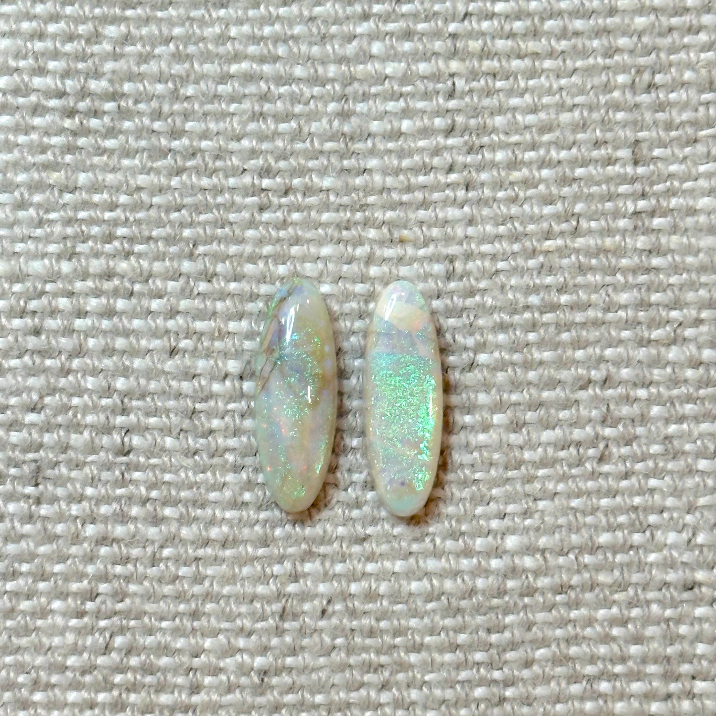 Sterling Opal 5x15mm Oval Cabochon Set
