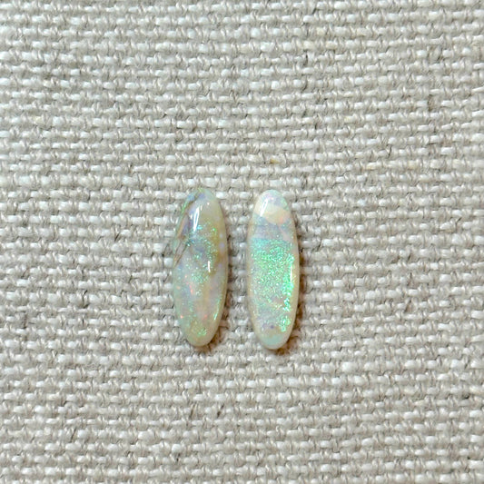 Sterling Opal 5x15mm Oval Cabochon Set