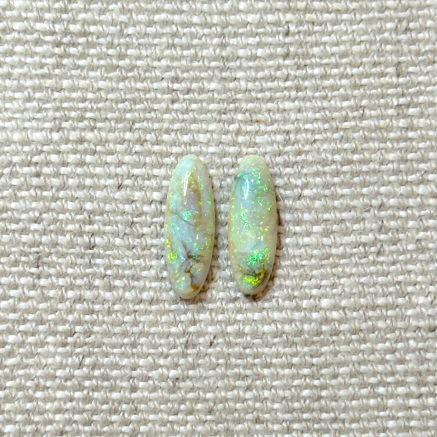Sterling Opal 5x15mm Oval Cabochon Set