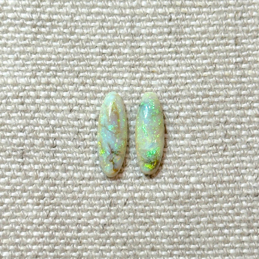Sterling Opal 5x15mm Oval Cabochon Set