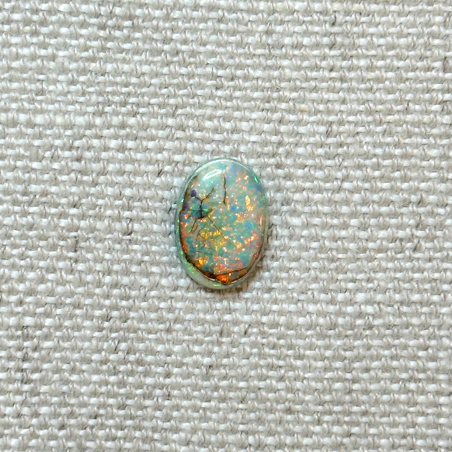 Sterling Opal Oval 10x14mm Cabochon
