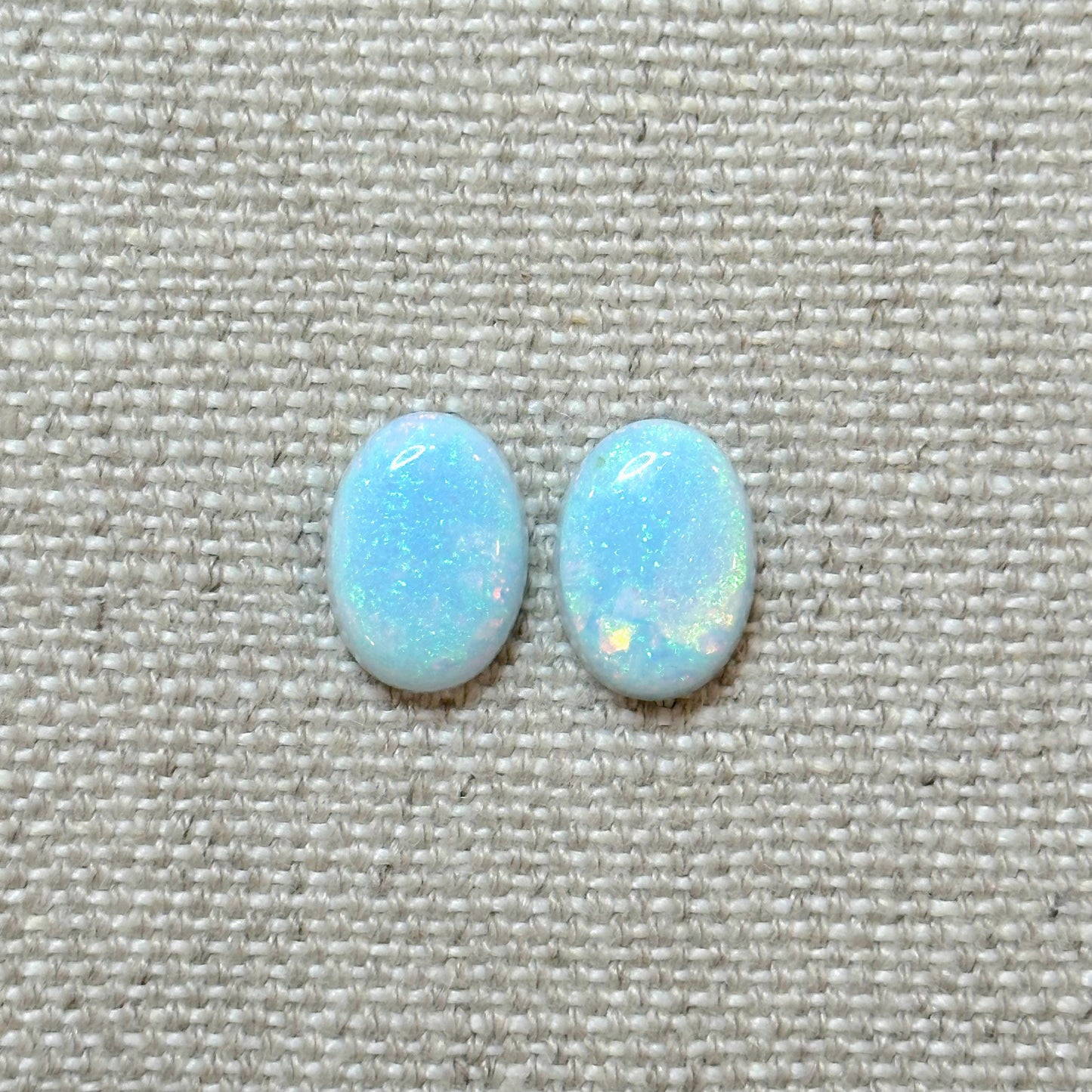 Sterling Opal 10x14mm Pear Cabochon Set