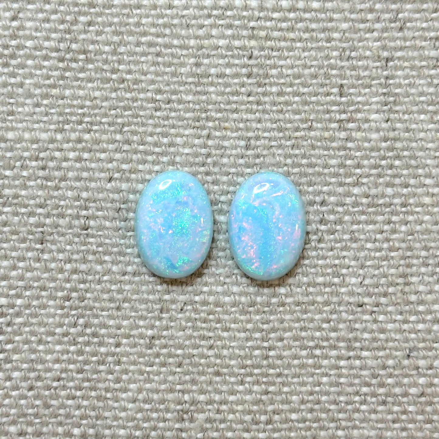 Sterling Opal 10x14mm Pear Cabochon Set