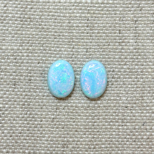 Sterling Opal 10x14mm Pear Cabochon Set