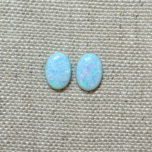 Sterling Opal 10x14mm Pear Cabochon Set