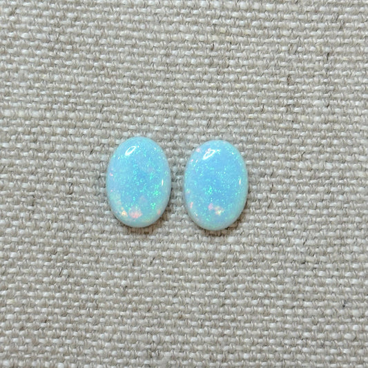 Sterling Opal 10x14mm Pear Cabochon Set