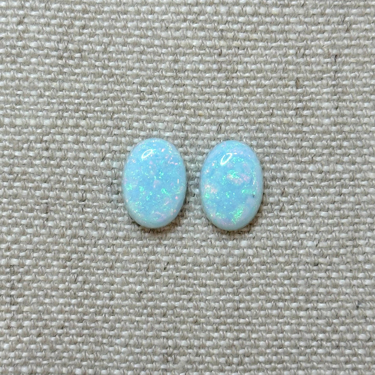 Sterling Opal 10x14mm Pear Cabochon Set