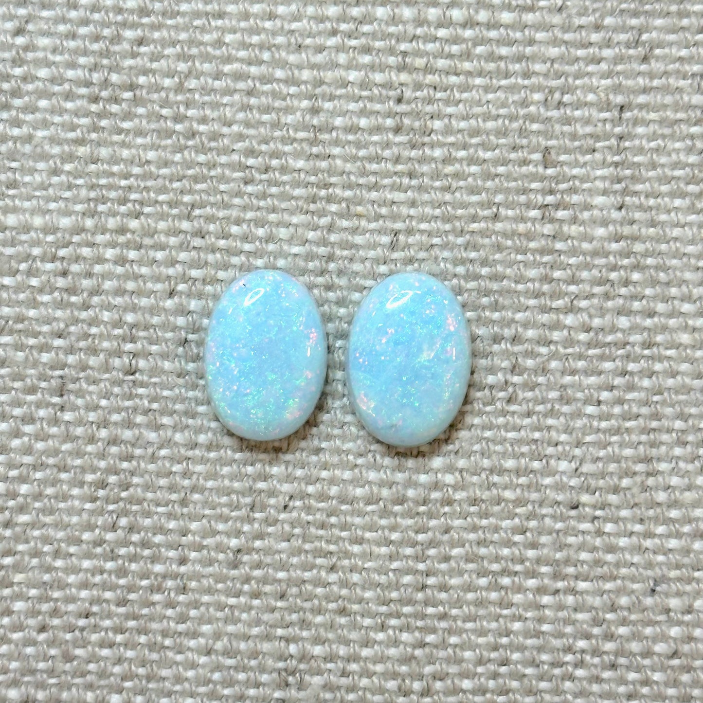 Sterling Opal 10x14mm Pear Cabochon Set