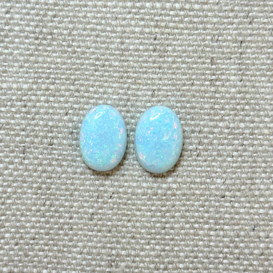Sterling Opal 10x14mm Pear Cabochon Set
