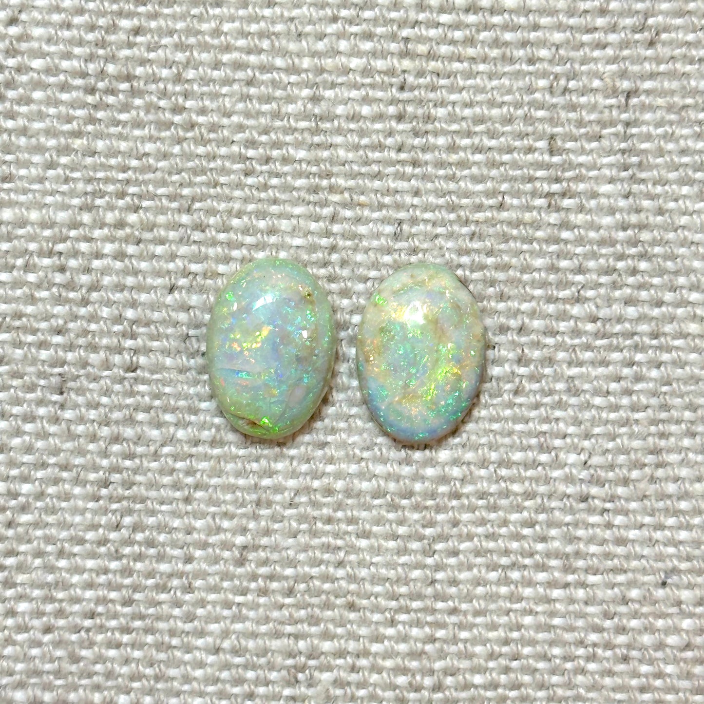 Sterling Opal 10x14mm Pear Cabochon Set