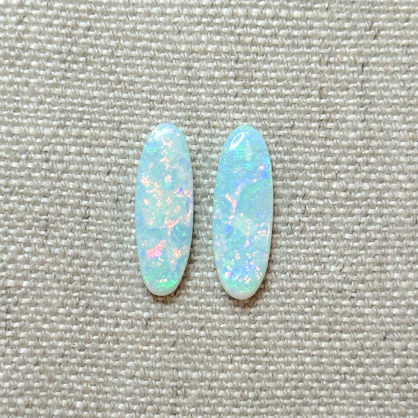 Sterling Opal 8x24mm Oval Cabochon Set