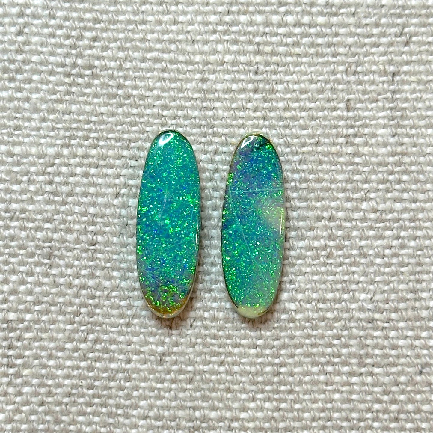 Sterling Opal 8x24mm Oval Cabochon Set